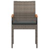Chaises de jardin avec coussin 2 pcs Gris et Gris foncé 644711644711