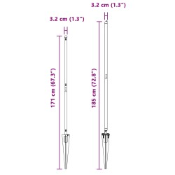 Piquet de clôture à enfoncer au sol 52 pc Vert 644724644724