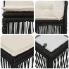 Ensemble de canapé de jardin 9 pcs Noir polyrotin 644730644730