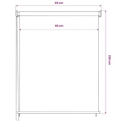 Store roulant d'extérieur 65 (l) x 230 (H) cm anthracite 644736644736
