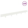 Bordure de Pelouse 20 pcs 100 x 12 cm Acier Blanc 644742644742