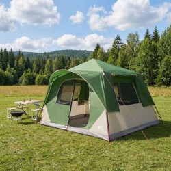 Tente Instantanée Vert 365 x 380 x 200 cm Polyester et Acier 644744644744