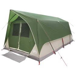Tente tunnel avec toit Vert 10 personnes Polyester et Acier 644746644746