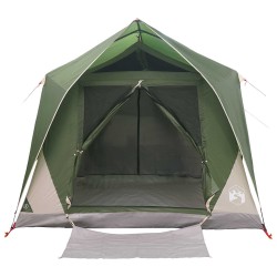 Tente tunnel avec toit Vert 10 personnes Polyester et Acier 644746644746