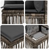 Ensemble de canapé de jardin 9 pcs Gris polyrotin 644750644750
