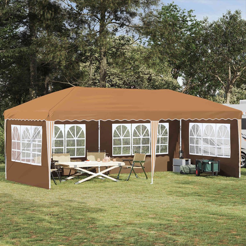 Tente de fête pop-up 575 x 289 x 245 cm Beige 644752644752