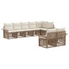 Ensemble de canapé de jardin 8 pcs Beige polyrotin 644755644755
