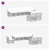 Ensemble de canapé de jardin 8 pcs Beige polyrotin 644755644755