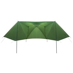 Tente de voiture avec toit Vert 350 x 250 cm Polyester et Acier 644757644757