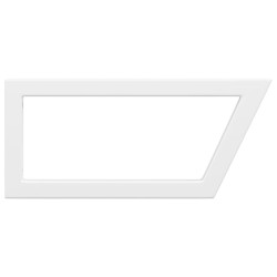 Supports d'étagères pour lavabo 2 pcs blanc trapèze acier 644766644766