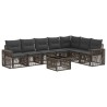 Ensemble de canapé de jardin 8 pcs Gris et Gris foncé polyrotin 644767644767