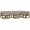 Ensemble de canapés d'extérieur 9 pcs Gris Naturel et Clair 644770644770