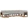 Ensemble de canapés d'extérieur 8 pcs Naturel et Gris clair 644771644771