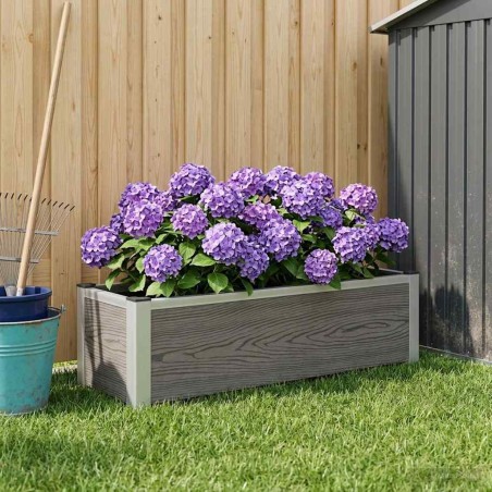 Jardinière surélevée Gris 100 x 30 x 22 cm WPC et Aluminium 644773644773