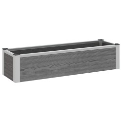 Jardinière surélevée Gris 100 x 30 x 22 cm WPC et Aluminium 644773644773