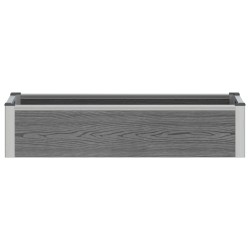 Jardinière surélevée Gris 100 x 30 x 22 cm WPC et Aluminium 644773644773