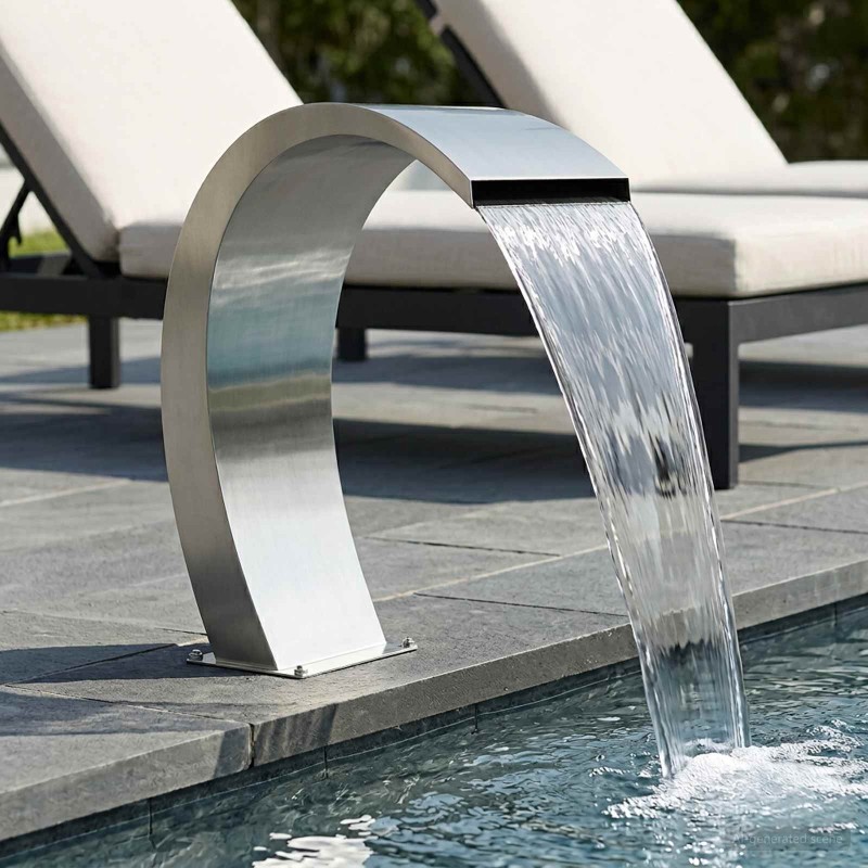 Fontaine de piscine Argenté 60 x 30 x 70 cm Acier inoxydable 644774644774