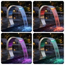Fontaine de piscine Argenté 60 x 30 x 70 cm Acier inoxydable 644774644774