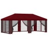 Gazebo avec murs latéraux 6 x 3 m Bordeaux Polyester et Acier 644777644777