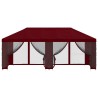 Gazebo avec murs latéraux 6 x 3 m Bordeaux Polyester et Acier 644777644777