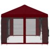 Gazebo avec murs latéraux 6 x 3 m Bordeaux Polyester et Acier 644777644777