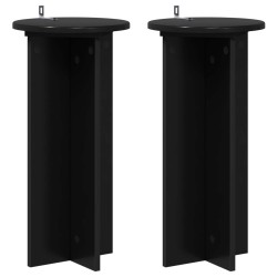 Support de Plante 2 pcs Noir 29,5 x 29,5 x 60 cm 644787644787