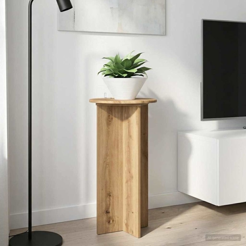 Support de Plante 2 pc Chêne artisanal 40 x 40 x 80 cm 644788644788