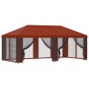 Gazebo avec murs latéraux 6 x 3 m Terre cuite 644801644801