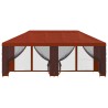 Gazebo avec murs latéraux 6 x 3 m Terre cuite 644801644801