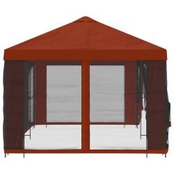 Gazebo avec murs latéraux 6 x 3 m Terre cuite 644801644801