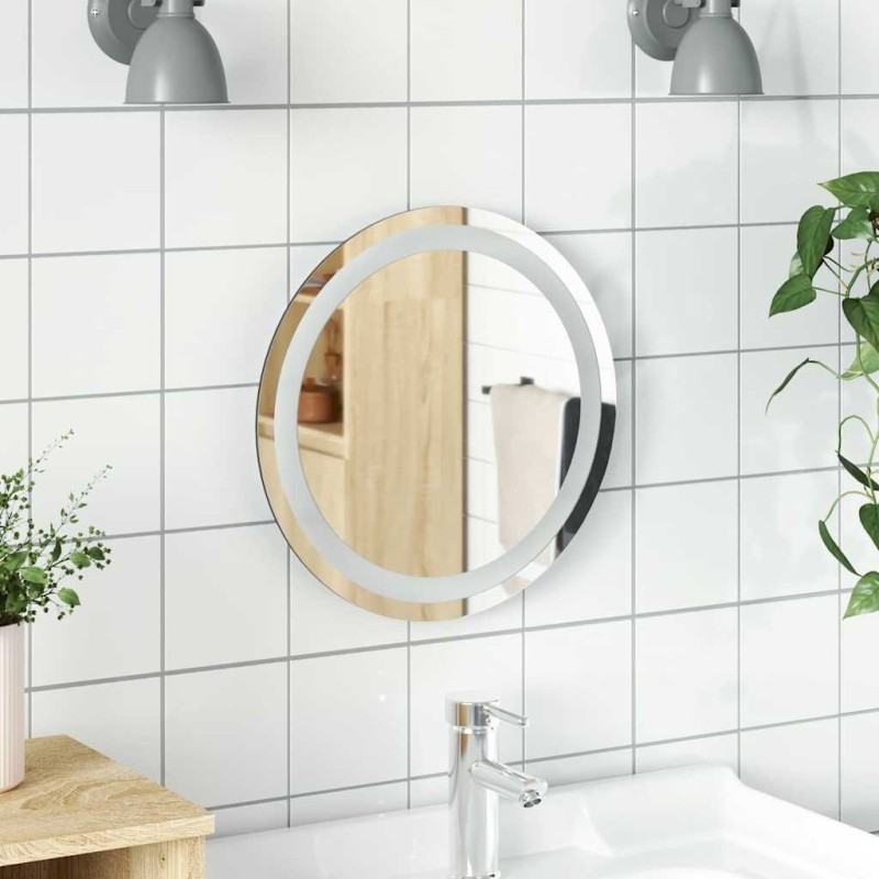 Miroir de salle de bain à LED 40 cm rond 644804644804
