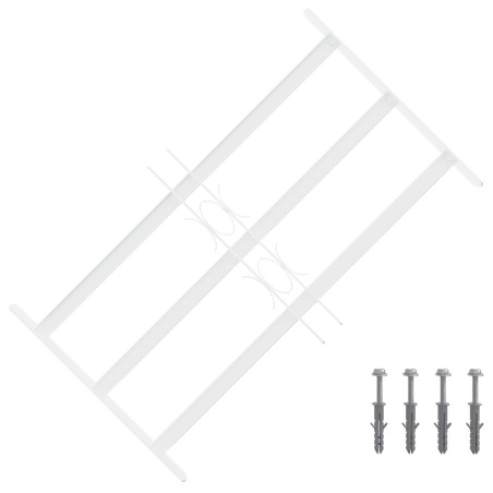 Grille de sécurité pour fenêtres avec 3 barres transversales 644809644809