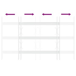 Grille de sécurité pour fenêtres avec 3 barres transversales 644809644809