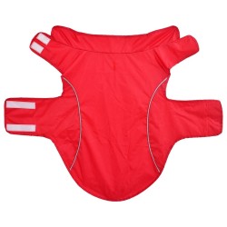 Imperméable pour chien avec bandes réfléchissantes polyester rouge taille L 644810644810