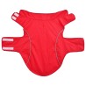 Imperméable pour chien avec bandes réfléchissantes polyester rouge taille L 644810644810