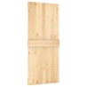 Porte coulissante Naturel et Blanc 90 x 210 cm 644811644811