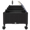 Porte-plante de jardin avec irrigation et roues 4 pc Noir PP 644820644820