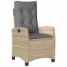 Ensemble à manger de jardin coussins 4 pcs beige résine tressée 644822644822