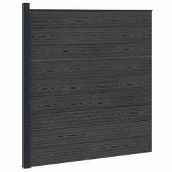Ensemble de Clôture 175 x 186 cm WPC et Aluminium Noir 644824644824