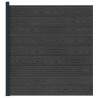 Ensemble de Clôture 175 x 186 cm WPC et Aluminium Noir 644824644824