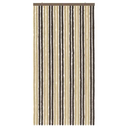Rideau anti-insectes en chenille Marron foncé et beige 644828644828