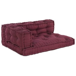 Coussin de canapé sur palette 3 pcs Marron 120 x 80 x 38 cm 644829644829