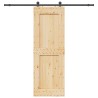 Porte coulissante NARVIK Naturel et noir 80 x 210 cm (213,5 cm) 644830644830