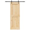 Porte coulissante NARVIK Naturel et noir 80 x 210 cm (152,5 cm) 644833644833
