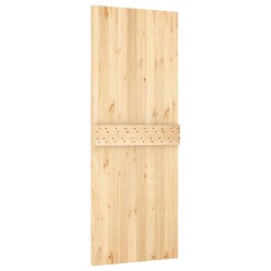 Porte coulissante Naturel et Blanc 80 x 210 cm 644839644839