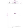 Store latéral de balcon 160 x 250 cm 100% polyester fer acier 644845644845