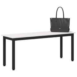 banc Blanc 110 x 35 x 45 cm Bois de pin massif 644847644847