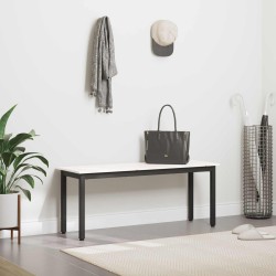banc Blanc 110 x 35 x 45 cm Bois de pin massif 644847644847