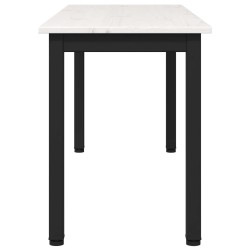 banc Blanc 110 x 35 x 45 cm Bois de pin massif 644847644847