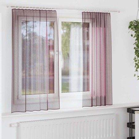 Rideaux en voile à œillets (2 pcs) violets 644850644850